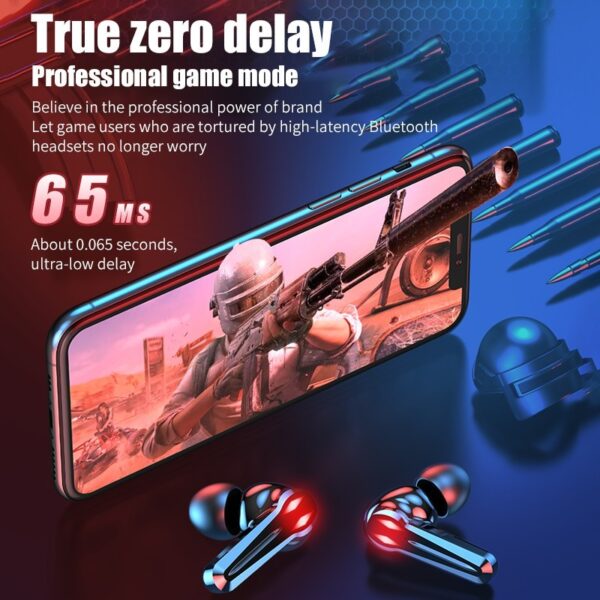 M28 TWS Wireless Earbuds Bluetooth 5.1 | Gaming Earphones with LED Display & Charging Case - Image 2